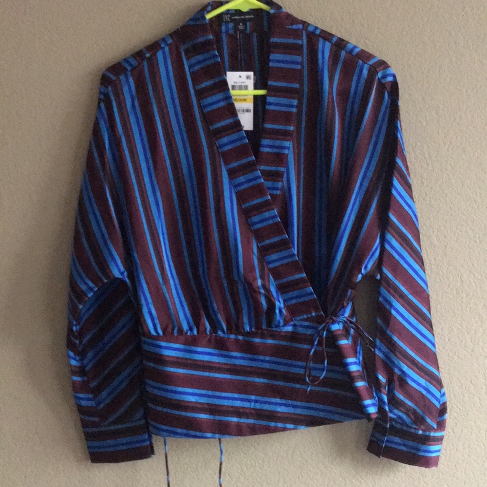 INC International Concepts
I.N.C. Striped Wrap Top